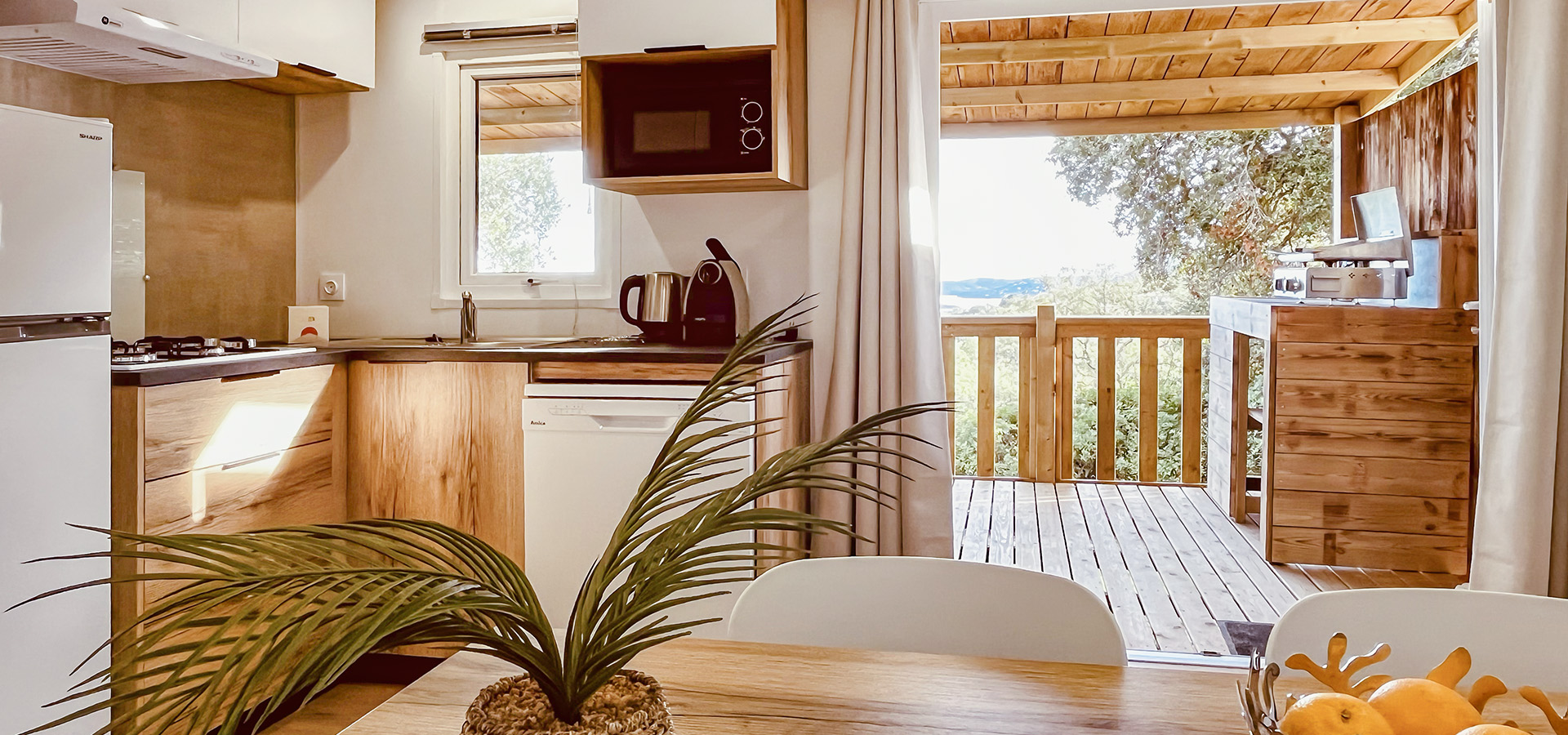 Camping la vetta MH SUP CH3 cuisine plancha terrasse